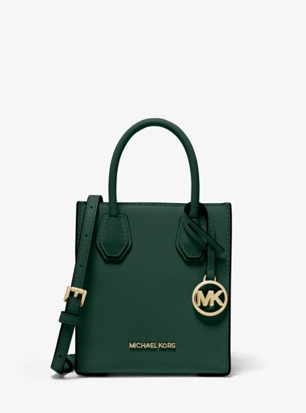 Damske Prenosná Taška Michael Kors Mercer Extra-Small Pebbled Leather Zelene - Kabelky Michael Kors Lacne | CGQSX-3421